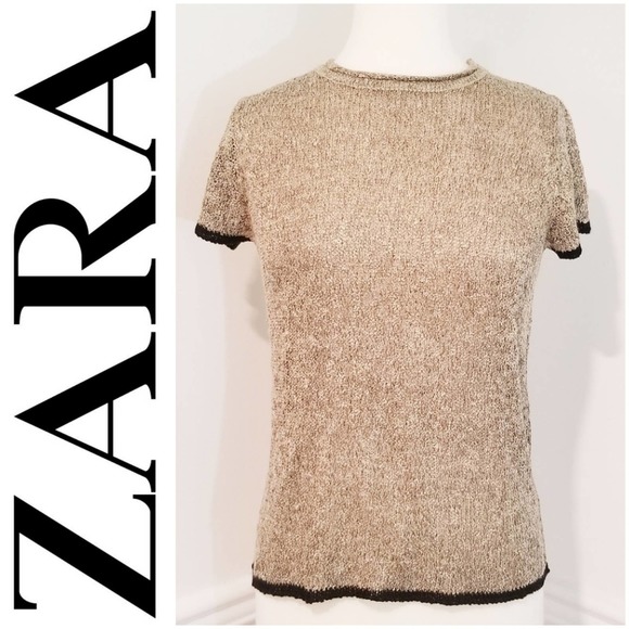 Zara Sweaters - NWT ZARA Knit Collection Short Sleeve Spring Top